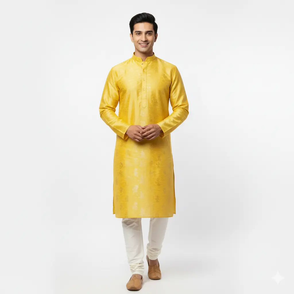 yellow kurta (Small (S))