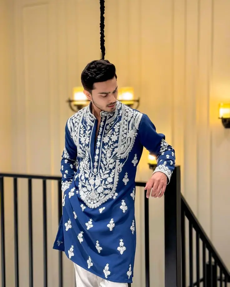 blue kurta (Small (S))